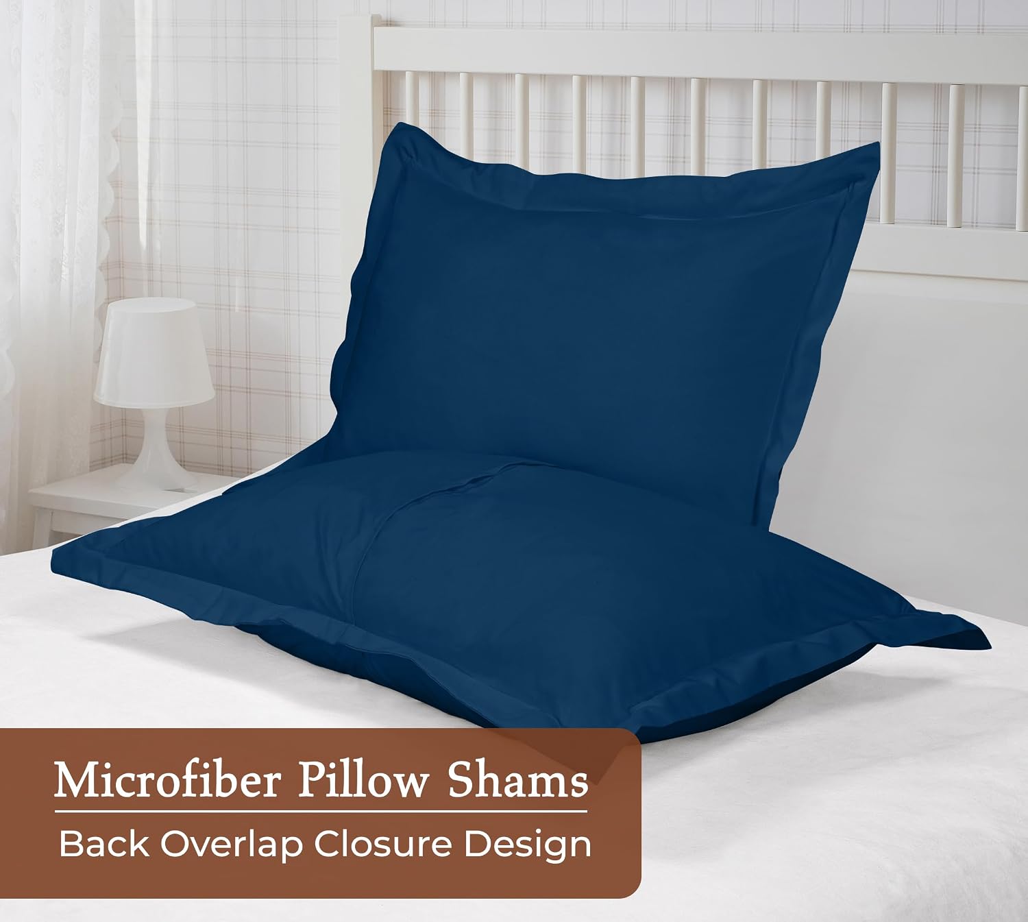 Royalelinens Royale Linens Pillow Shams 2 Pack Queen Size 20x30 Inch - Brushed 1800 Microfiber - Bed Pillow Shams, Wrinkle Resistant Super…
