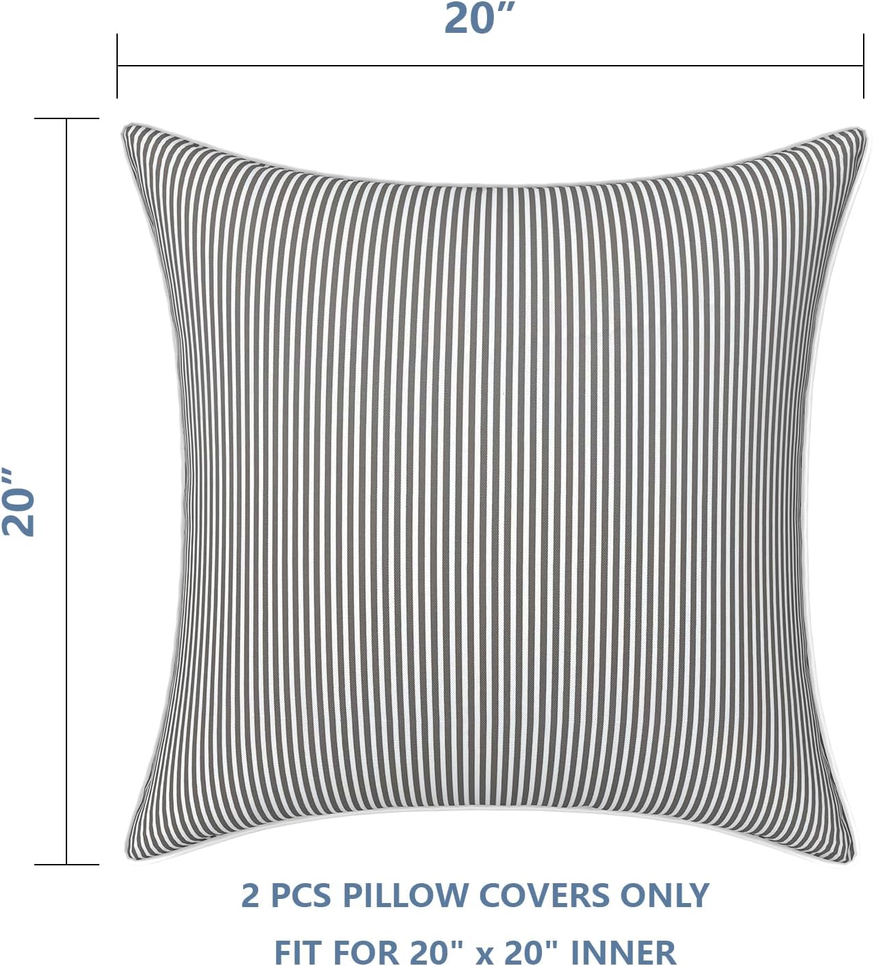LVTXIII Outdoor/Indoor Pillow Covers, Patio Fade Resistant Throw Pillow Covers ONLY, Waterproof Farmhouse Accent Cushion Cases for Sofa…