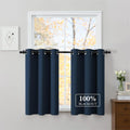 NICETOWN 100% Short Blackout Curtains 36 Inch Length for Bedroom, Privacy Thermal Insulated Grommet Window Drapes for Kitchen Living…