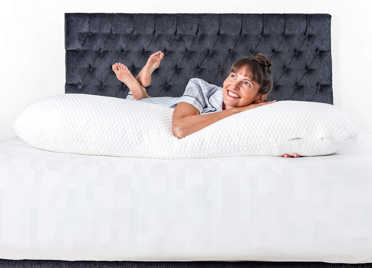 Aricove Body Pillow for Adults, Side Sleeper Pillow for Bed, Full Body Support in Long & Large Size, Tencel Lyocell Cover, Firm Memory Foam…