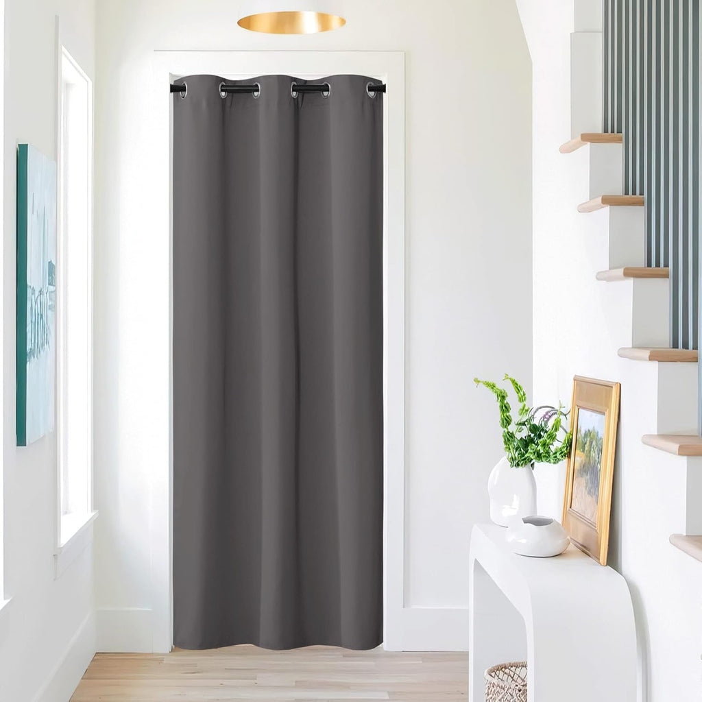 Nicetown Doorway Curtain - Grommet Closet Curtain for Door Window, Solid Front Door Curtain Room Darkening Thermal Insulated Temporary Wind…