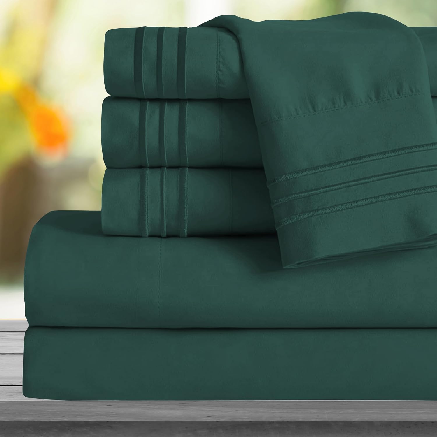 MocassiLuxuryBedding Mocassi King Sheet Set - Luxury Hotel 1800 Premier Bedding Sheets & Pillowcases - Ultra Soft Breathable & Cooling Bed…