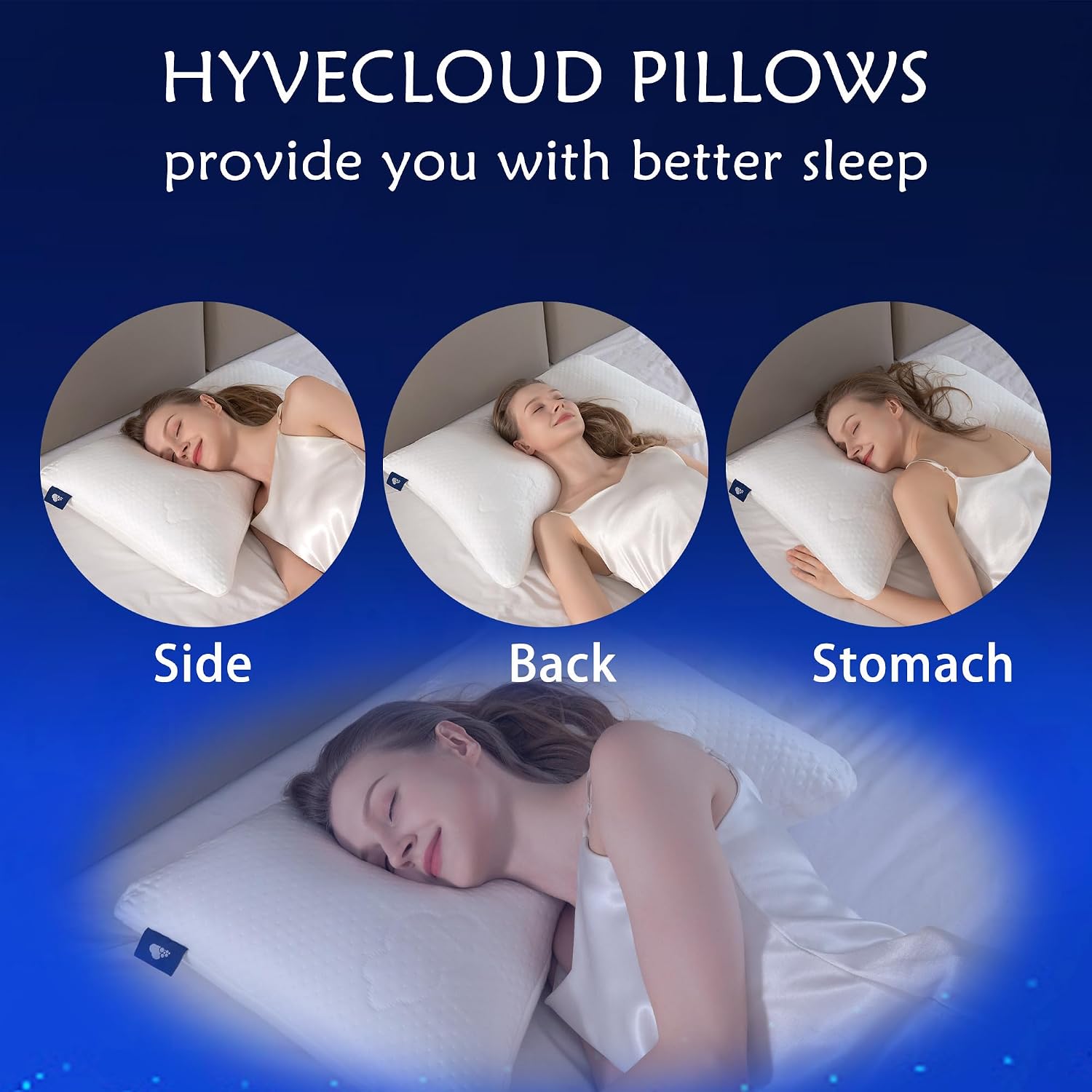 Shredded Memory Foam Pillows for Deep Sleep Bed Pillow for Neck Support with Removable & Washable Cover, Bend(Pack of 2)