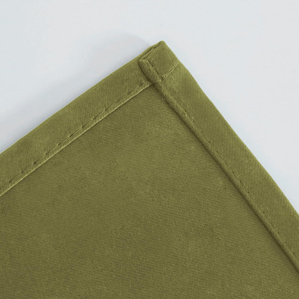 Lemomo Blackout Curtains 52 x 120 Inch Long Olive Green Curtains Set of 2 Panels Room Darkening Curtains for Bedroom and Living Room 120 In…