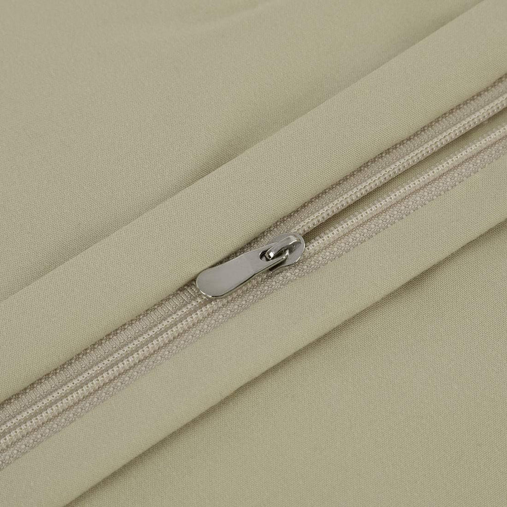 PiccoCasa Body Pillow Case with Zipper Closure, 110 GSM Brushed Microfiber Cover for 20"x48" Body Pillows - Khaki cotton