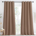 NICETOWN Grommet Top Blackout Curtain Panel, 55 inches Wide by 96 inches Long, 1 Piece, Cappuccino Color, Thermal Insulated Room…