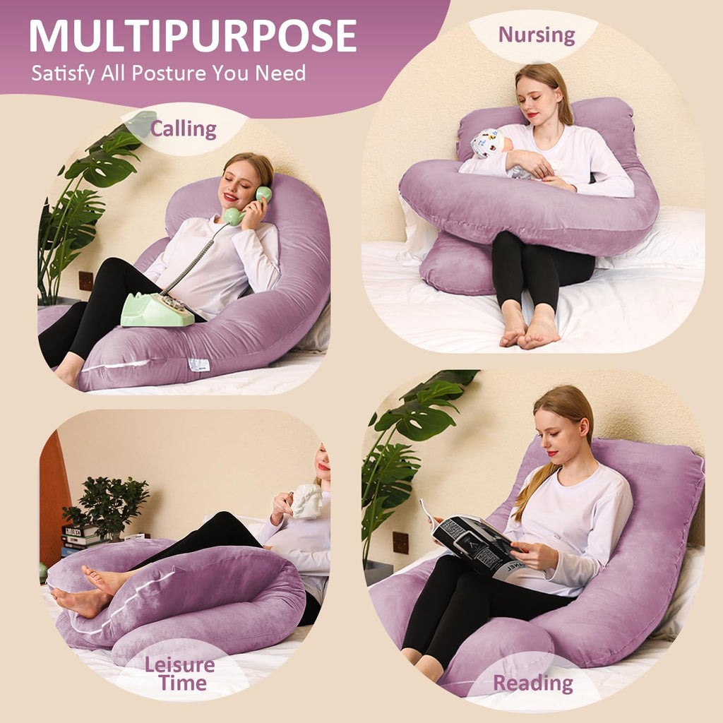 ChillingHome Chilling Home Pregnancy Pillows for Sleeping-U Shaped Full Body Pillow Maternity Pillow 58 inch-Pregnant Women Must Have with…