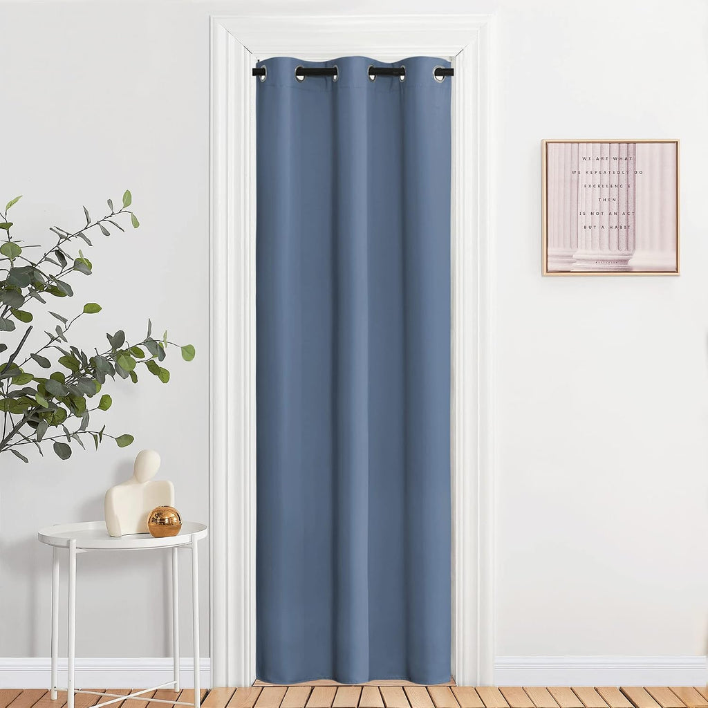 Nicetown Stone Blue Blackout Curtains for Living Room - Window Treatment Energy Saving Thermal Insulated Room Darkening Solid Grommet Panel…