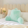 Urban Lifestyle Rabbit Faux Fur Backrest Pillow, Mint