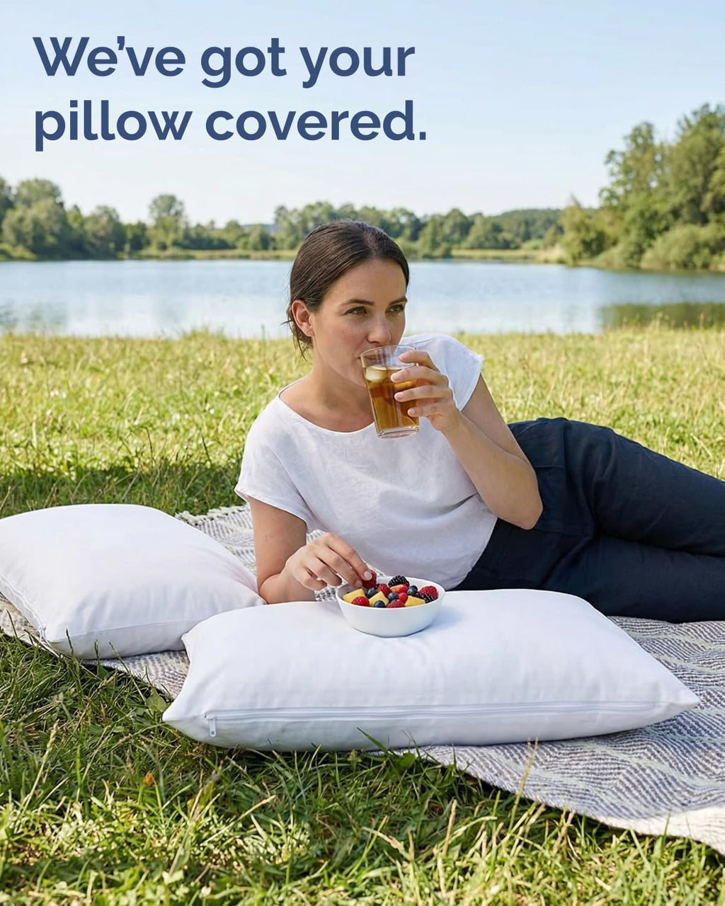 Set of 2 Pillow Protectors with Zipper - Queen Size - Bed Bug and Dust Mite Proof Pillow Covers - Noiseless, Moisture Wicking &…