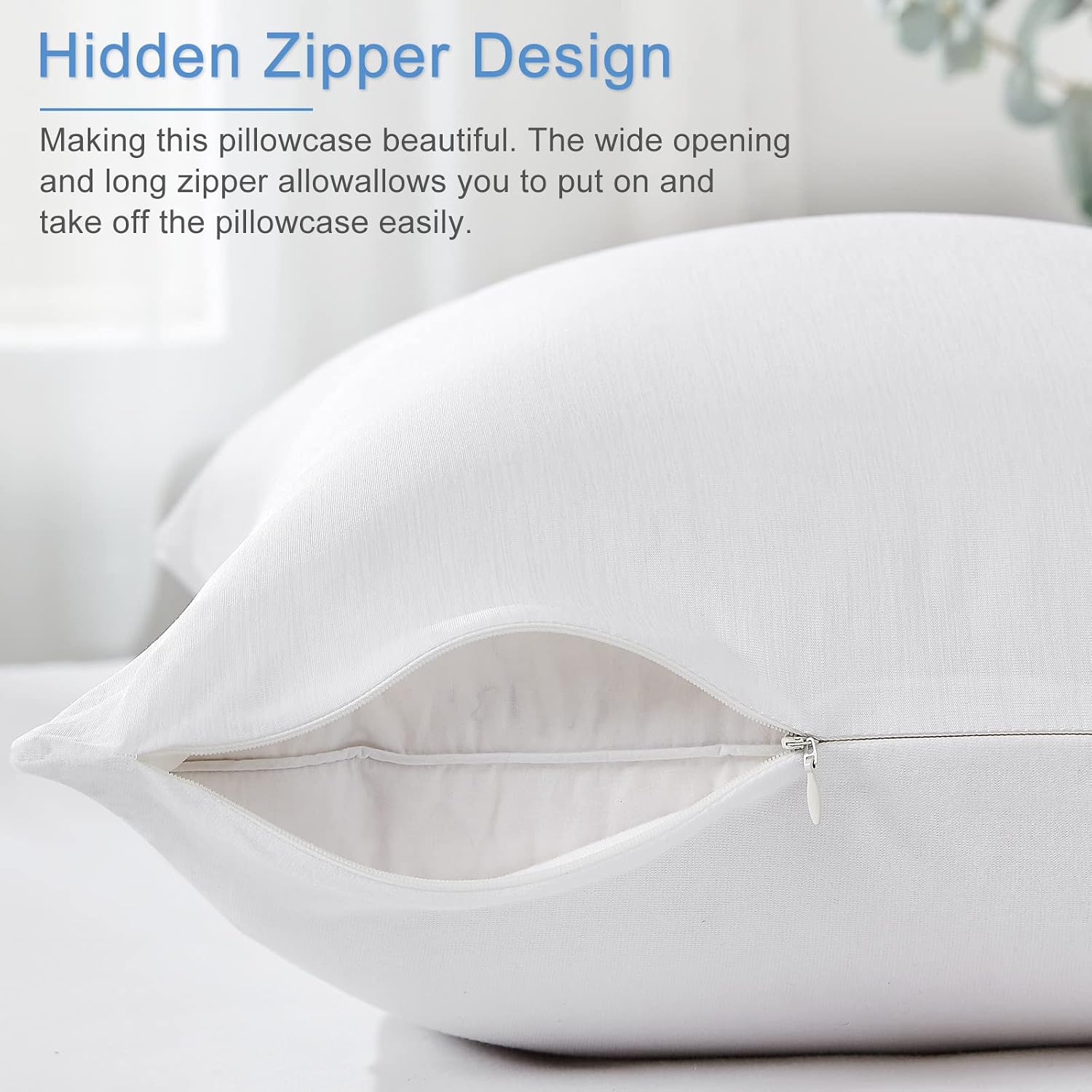 Elegear Cooling Pillow Cases for Hot Sleepers, Japanese Q-Max 0.5 Cooling Pillowcases, Both Sides[Cooling/Cotton], Breathable Soft Pillowca…