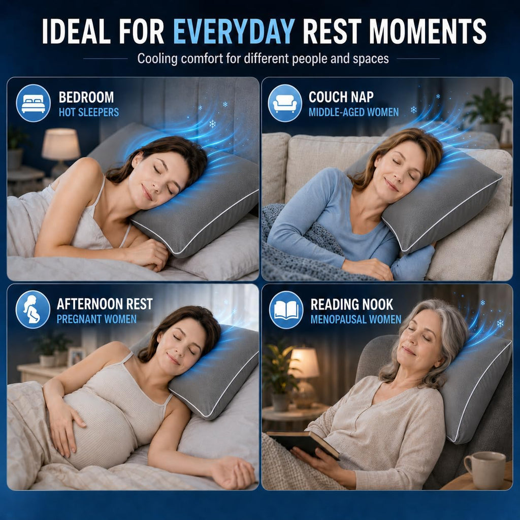 Cieltown Cooling Pillow Cases for Hot-Sleepers: Q-Max ≥0.4 Nylon Spandex Cool-to-Touch for Night Sweats - Waffle Weave for Dry & Com…