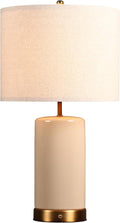 O’Bright Dune - Battery Powered Table Lamp, Rechargeable Cordless Ceramic Lamp, Full-Size 24 Inch Height, 4-Level Dimming, Smart Safety…