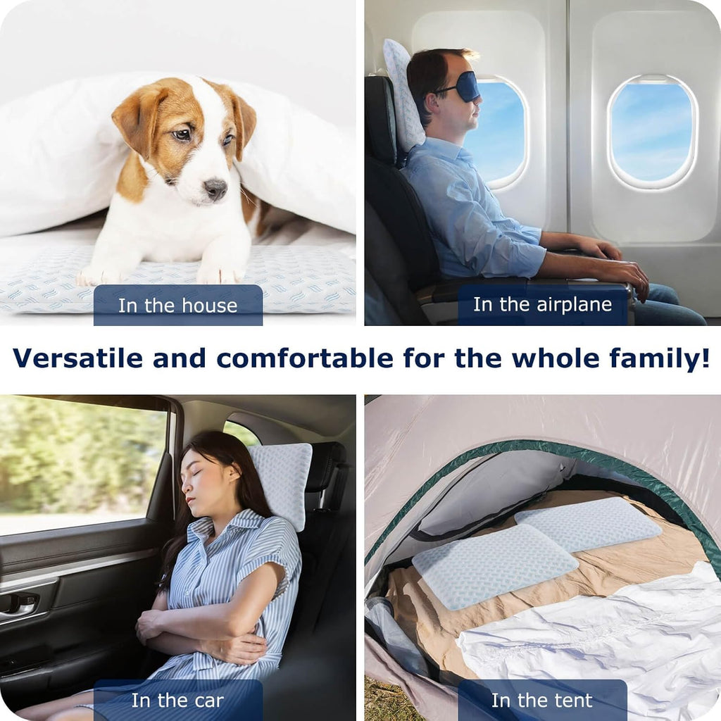 slybearsleepbetter Ultra Thin Pillow 2.75" cooling Memory Foam Pillows for Stomach Sleeping, Gel Infused Pillows for Side Back Stomach…
