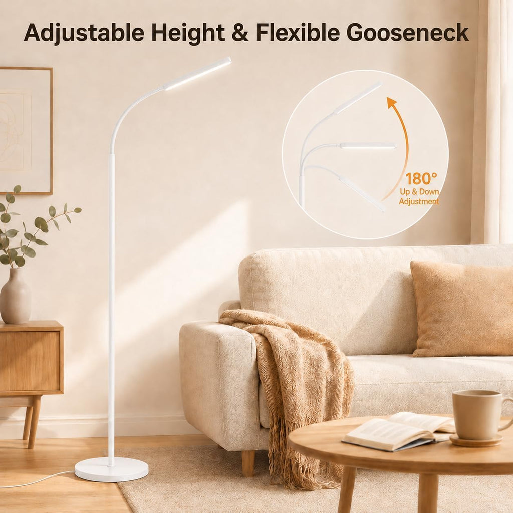 Wio-Mio Floor Lamps, 15w/1000lm Bright LED Floor Lamp with Stepless Adjustable 3000K-6000K Colors and Dimmer, Remote and Touch Control…