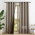 NICETOWN Grommet Plylux Blackout Curtains 95 Inches Long 2 Panels, Light Blocking Window Drapes for Living Room, Thermal Insulated, Noise…