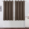 Lemomo Blackout Curtains 52 x 45 inch/Chocolate Brown Curtains Set of 2 Panels/Thermal Insulated Room Darkening Bedroom Curtains 45 inch si…