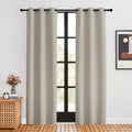 NICETOWN Blackout Curtains for Bedroom, Natural, 34 W by 80 L, Set of 2, Thermal Insulated Curtains & Drapes with Grommet Top for Living…