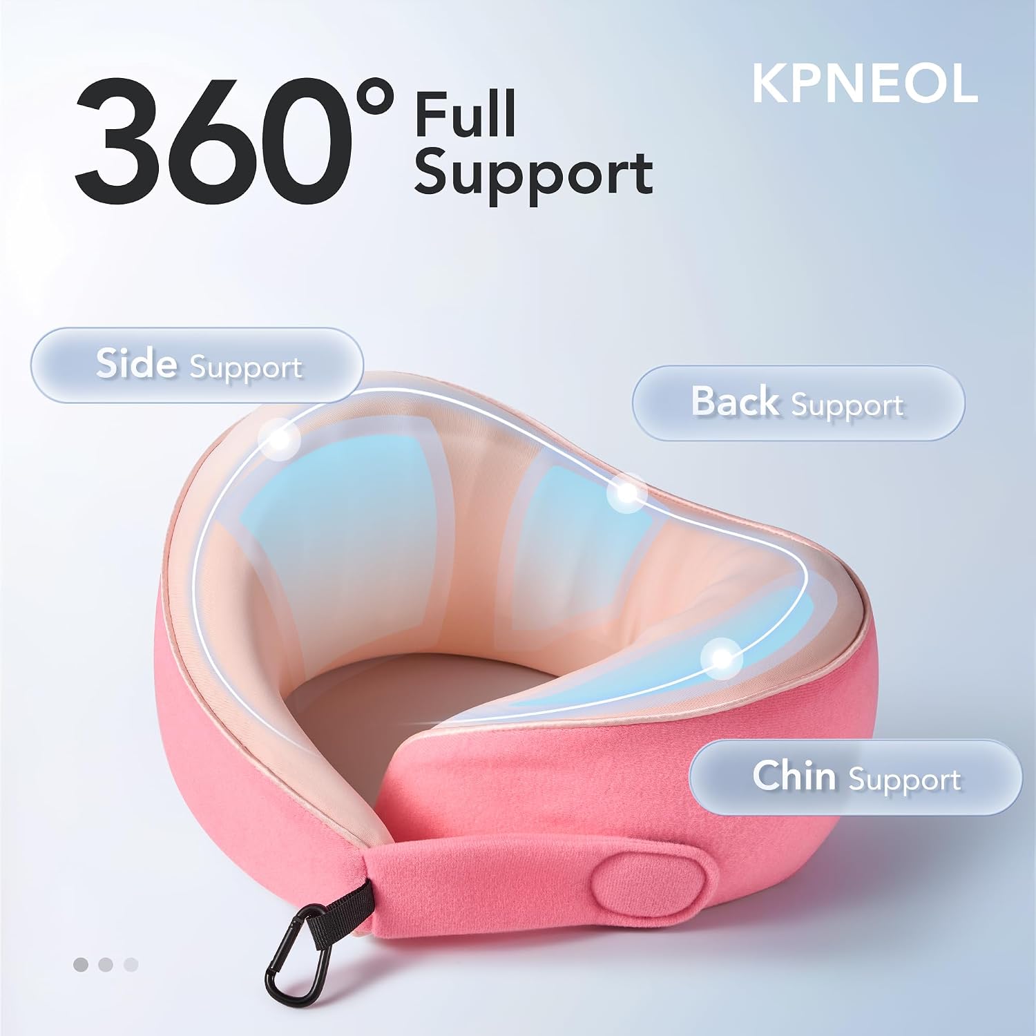 KPNEOL Travel Pillow, 100% Pure Memory Foam Travel Neck Pillow Airplane Neck Support Ergonomic Design for Traveling Suitable for…