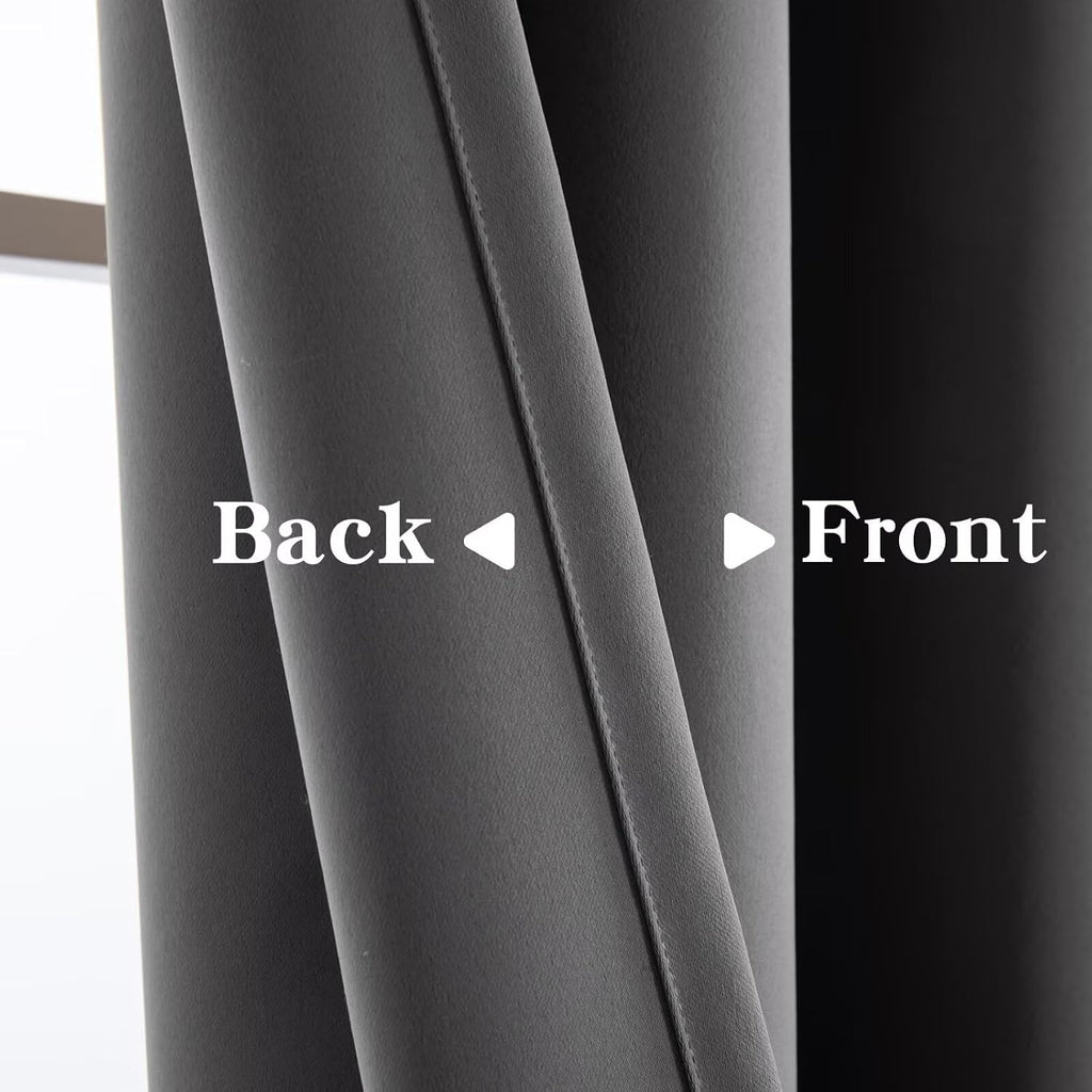 Igemaeve Blackout Curtains 72 Inch Length 2 Panels Set, Black Out Curtains for Bedroom 72 Inch Long, Rod Pocket Energy Saving Room Darkenin…