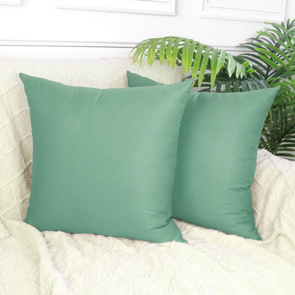 Thmyo 4-Pack 100% Cotton Comfortable Solid Decorative Throw Pillow Case, Square Cushion Cover Pillowcase Sublimation Blank Pillow Covers DI…