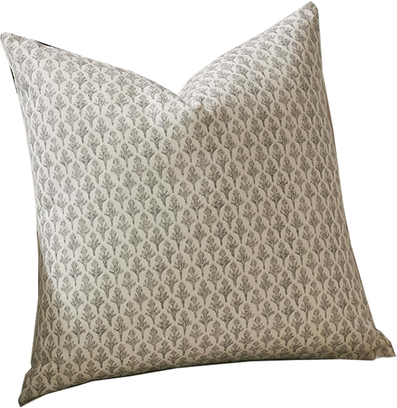 Fiouovohome FIOUOVO Floral Pillow Covers 18x18 Pillow Cover Block Print Couch Pillows for Living Room Decorative Neutral Accent Throw Pillo…
