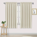 DWCN Blackout Curtains for Living Room Thermal Insulated, Energy Saving & Noise Reducing Bedroom Curtains, Light Beige, W 70x L 63 Inch…