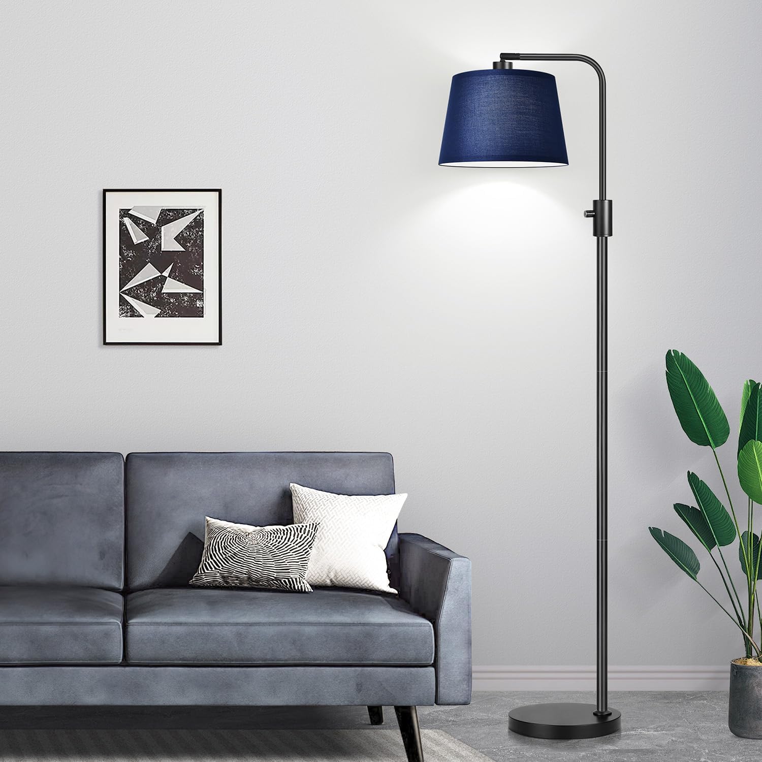 Nintiue 【Upgraded】 Dimmable Floor Lamp, 1000 Lumens LED Edison Bulb Included, Modern Arc Standing Tall Floor Lamp for Living Room Bedroom…