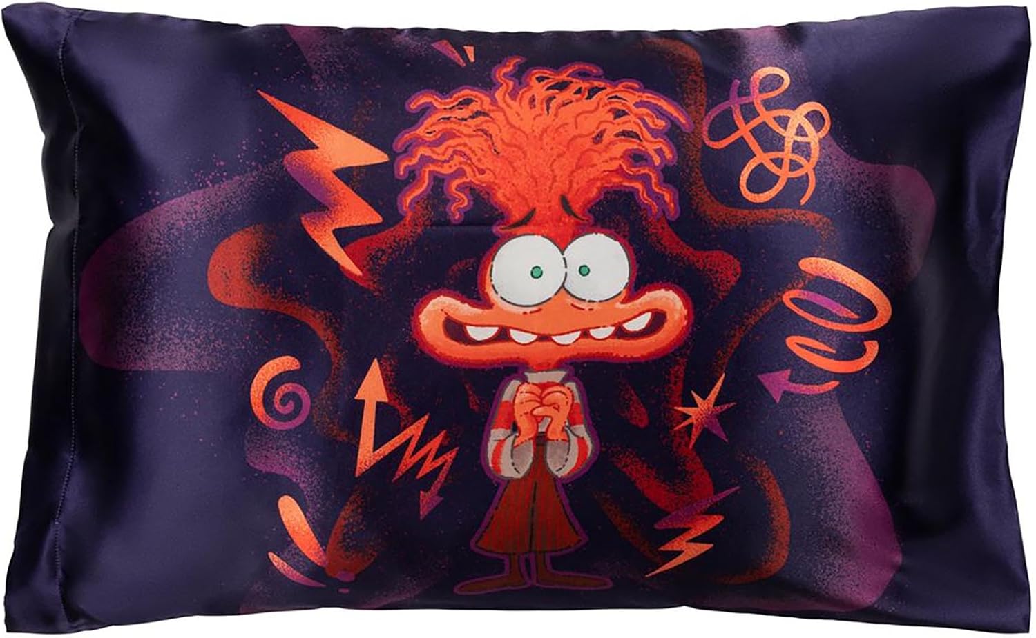 JayFranco Jay Franco Disney Pixar Inside Out Anxiety Satin Pillowcase - Standard Size 20x30 Inch Silky Soft Dark Purple Pillow Cover 30 inch
