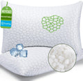 Heycuzi Pillows King Size Set of 2 - Cooling Shredded Memory Foam Pillow for Sleeping 2 Pack, Adjustable Cool Bed Pillows for Side, Back, a…