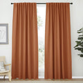 Nicetown Halloween Living Room Darkening Curtain Drapes, Burnt Orange Color, W62 x L84, Set of 2, Door Curtain for Doorway Privacy, Blackou…