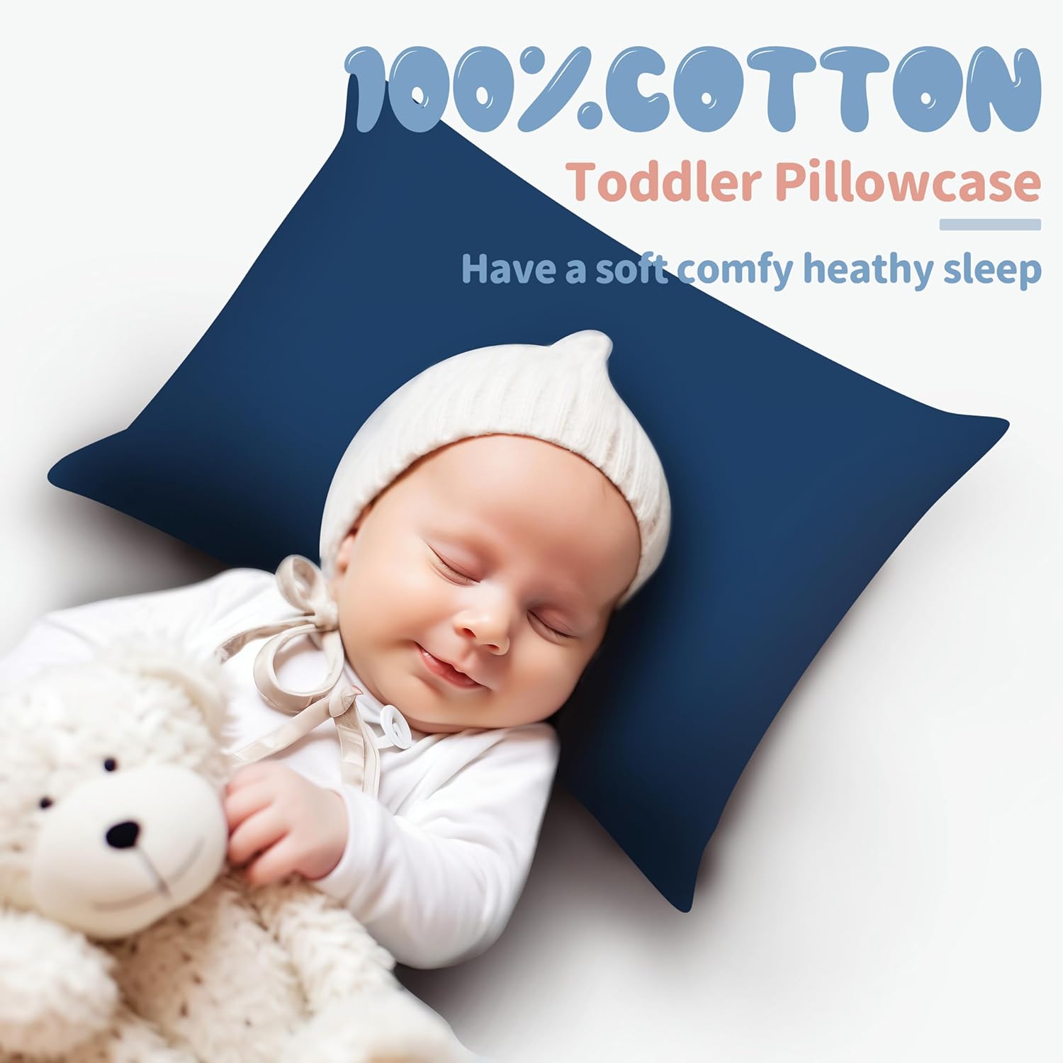 100% Egyptian Cotton Toddler Pillowcases Set of 4, 400 Thread Count Sateen Weave Small Pillow Protectors, Super Soft Breathable Zippered…