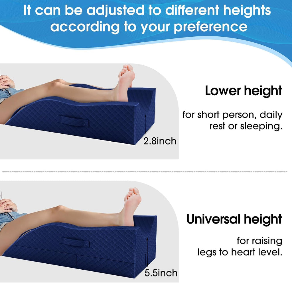 TranquilRelax TranquilRelax Elevation Pillows for Leg After Surgery, Memory Foam Adjustable Wedge Pillow for Injury or Rest, Ankle P…