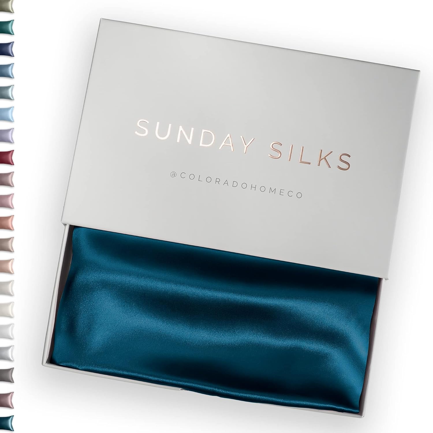 ColoradoHomeCo SUNDAYSILKSTM Silk Pillow Cases | 100% Mulberry Silk Pillowcase with Zipper, All Sides Real 22 Momme Grade 6A Silk, Standard…