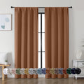 Simplebrand Ava Sun Baked Blackout Curtains for Bedroom, 72 Inch Length 2 Panels, Privacy Thermal Insulated Rod Pocket Window Curtains for…