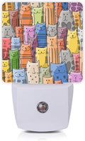 Funny Cat Night Light, Funny Cats Family Plug-in Night Lights with Dusk-to-Dawn Sensor for Stairway/Hallway/Bedroom Sleep Friendly lamp…