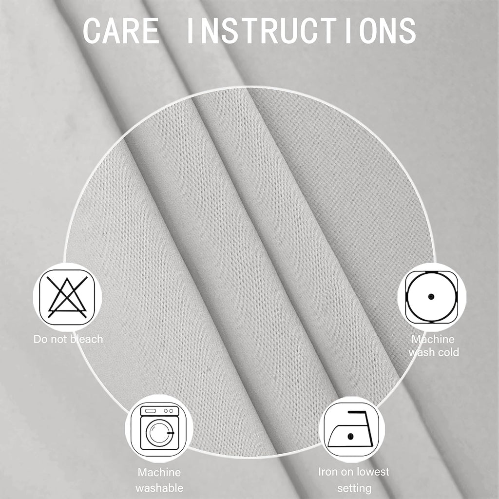 Lemomo Blackout Curtains 38 x 84 inch/Light Grey Curtains Set of 2 Panels/Thermal Insulated Room Darkening Bedroom Curtains 84 inch Grey