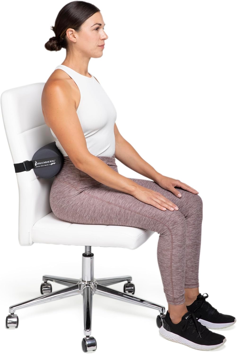 Optp The Original McKenzie Lumbar Roll – USA-Made Low Back Lumbar Support for Office Chair & Car Seat Back Support Cushion. The Preferred L…