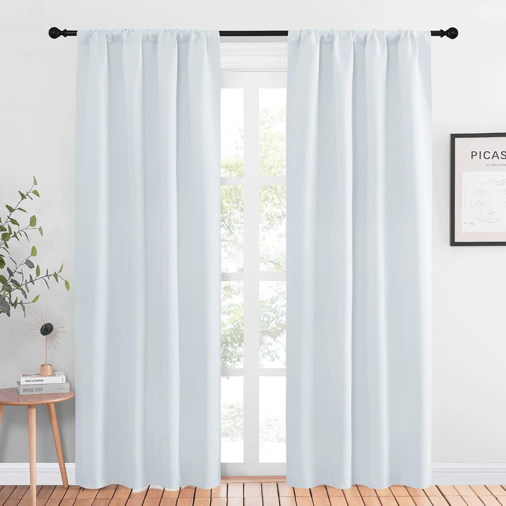 NICETOWN Kitchen Room Darkening Curtains - Window Treatment Thermal Insulated Rod Pocket Room Darkening Curtains/Drapes for Bedroom (2…