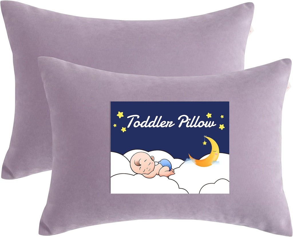 Ntbay Toddler Pillows, Down Alternative 13"x18" Pillows, Machine Washable - Soft and Breathable Travel Small Pillows for Sleeping, Ideal fo…