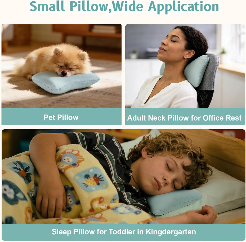vocheer Small Pillows for Sleeping, 11"x7" Mini Pillow for Travel, Tiny Pillow for Neck, Lumbar, Knee, Wrist, Pets, Cotton Small Back Pillo…