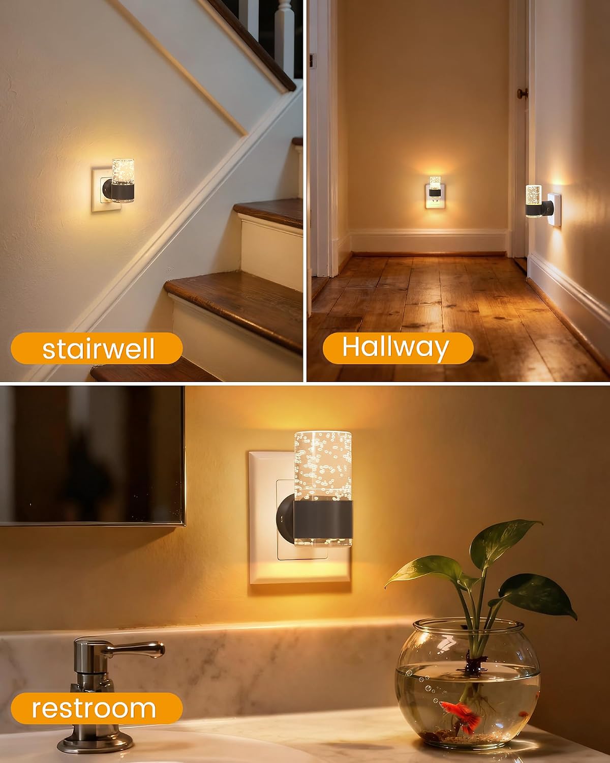 Niorsun Night Light Plug into Wall, Dimmable Nights Lights with 3 CCT & 5 Brightness Levels, Acrylic Plug in Night Light, Auto Dusk to…