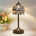Cordless Lotus Flower Table Lamp, 5200mAh Rechargeable Battery Operated Portable Lamp, 3-Color Dimmable Touch Control Small Desk Lamp for…