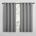 NICETOWN Silver Grey Blackout Curtain Panels for Bedroom, Thermal Insulated Grommet Top Blackout Draperies and Drapes for Basement (2…
