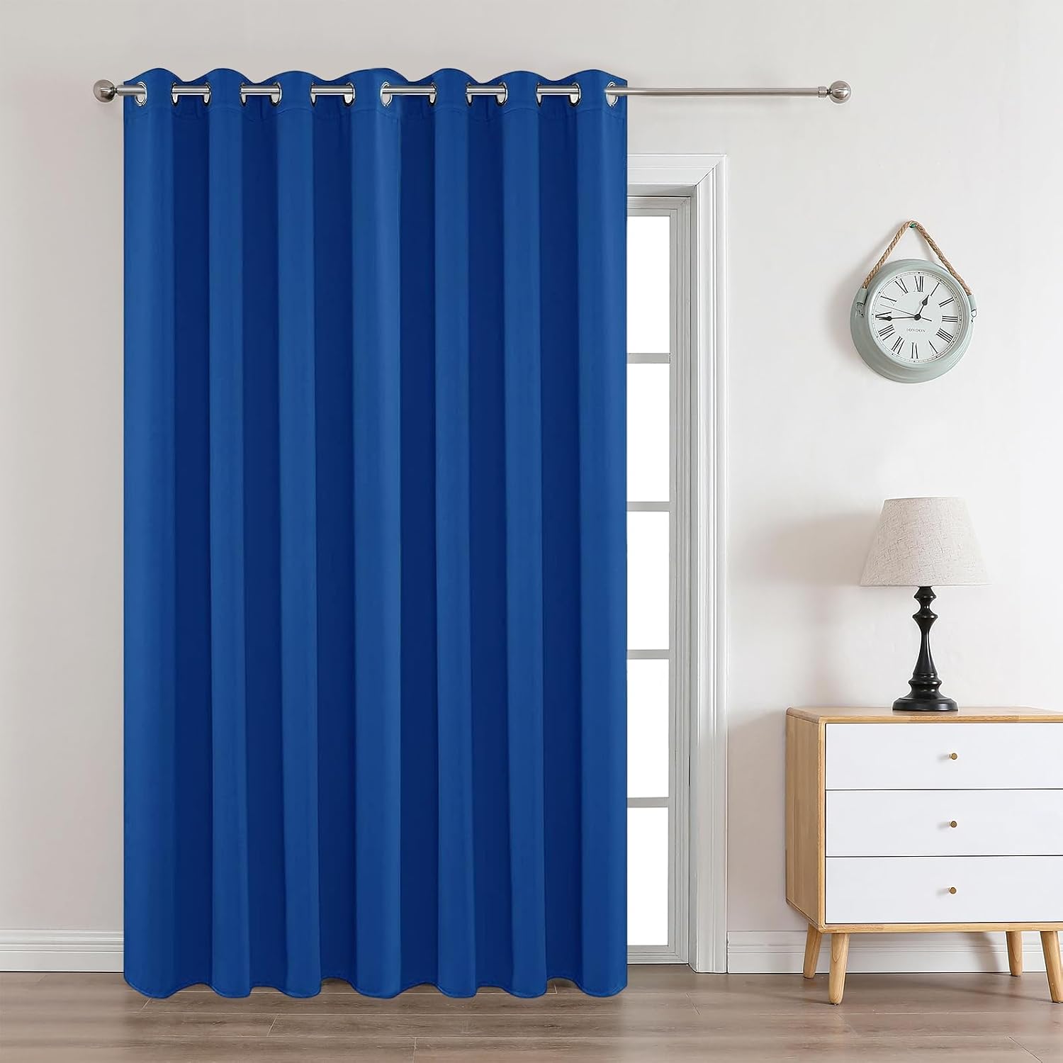 Joydeco Blackout Curtains 90 Inches Long 1 Panel, Thermal Insulated Long Curtains& Drapes 1 Piece, Room Darkening Grommet Drapes for Living…