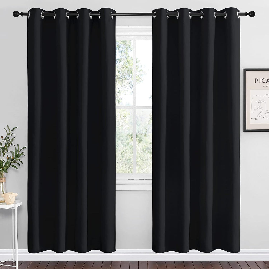 Nicetown Blackout Curtain Panels 78 inches - Light Reducing Thermal Insulated Solid Grommet Blackout Curtains/Panels/Drapes for Living Room…