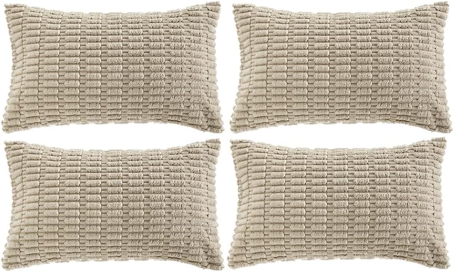 Fancy Homi 4 Packs Decorative Throw Pillow Covers for Living Room Couch Bed, Modern Farmhouse Boho Home Décor Accent Cushion Case, 20" x…