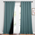 Nicetown Full Shading Cold Blocking Curtains for Windows, Super Heavy-Duty Black Lined Blackout Curtains for Bedroom, Privacy Assured Windo…