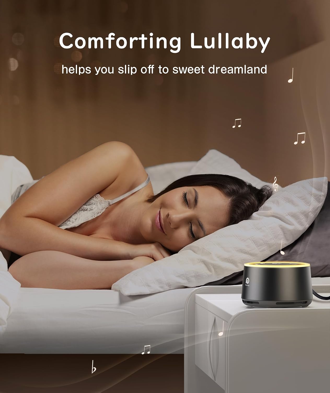 Dreamegg White Noise Machine - Sound Machine for Adult Baby Kid, Noise Machine for Sleeping with 24 Calming Sound, Ambient Nightlight, Cont…