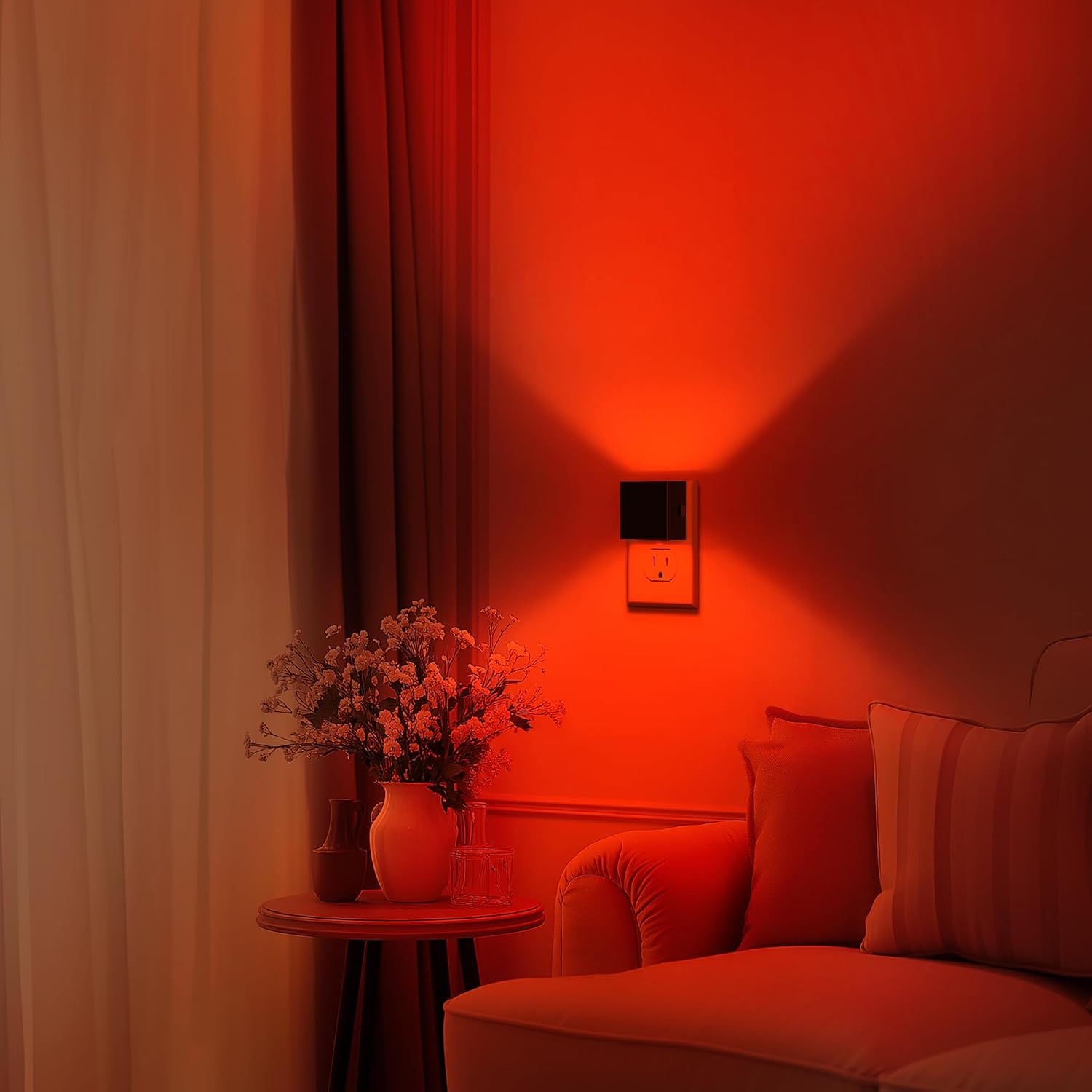 DORESshop LED Night Lights Plug into Wall [2 Pack], Plug in Nightlight, RGB Color-Changing Night Light, Dusk to Dawn Sensor, Nightlights…